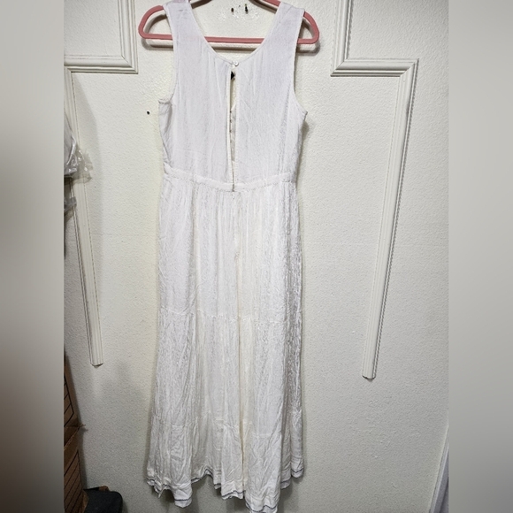 Lulus Tickets To Paradise White Embroidered Maxi Dress L Vacation Beach Party - Picture 9 of 12